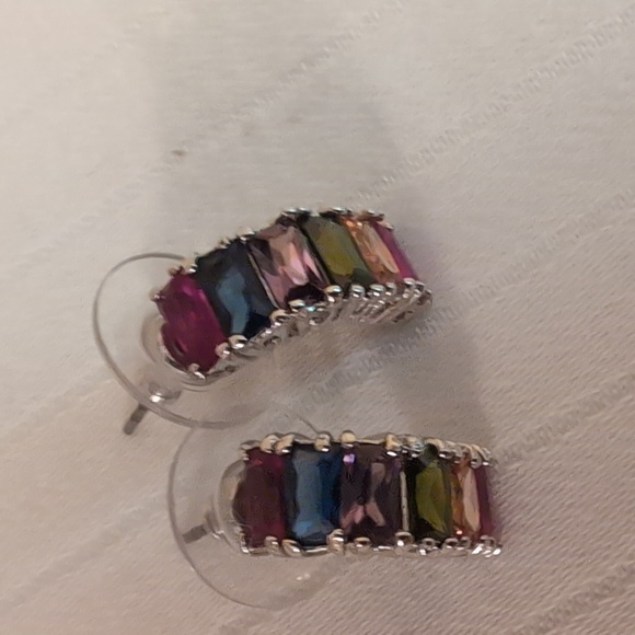 Multicolor Dangle and Stud Earrings Set - Picture 2 of 3